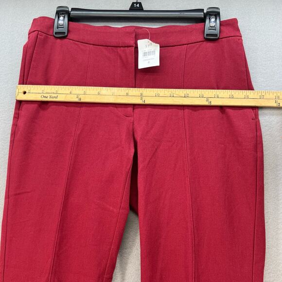 NWT J. Jill Pants Women's Size 4 Premium Bi-Stretch Cranberry Business Casual - Picture 3 of 14